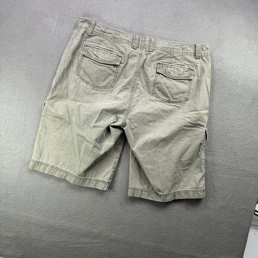 Eddie Bauer Cargo Shorts Women 16 Olive Green Cotton Hiking Outdoor Trail Pocket - Picture 7 of 11
